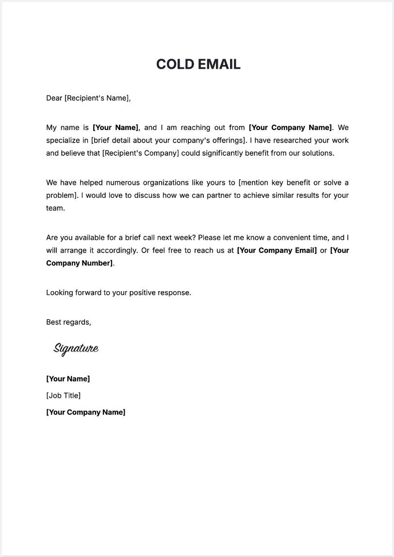 Free AI Cold Email Generator, Free Cold Email Maker Online Tool