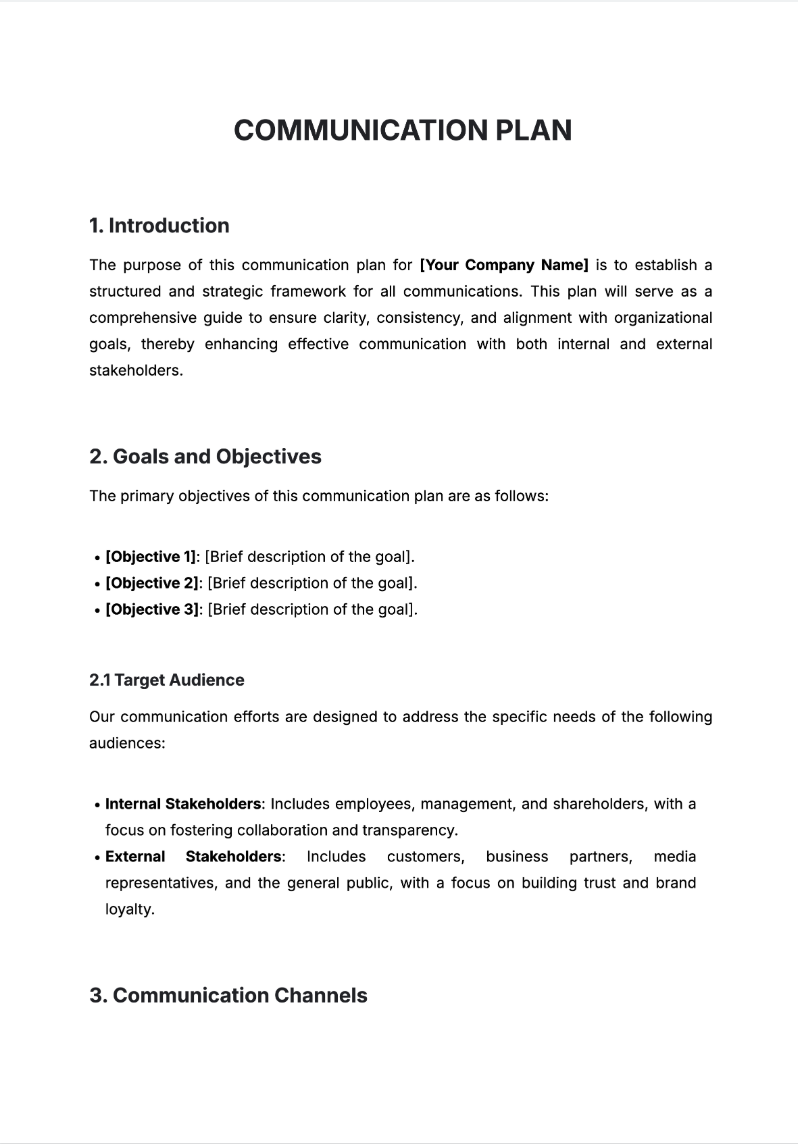 Free AI Communication Plan Generator, Free Communication Plan Maker Tool