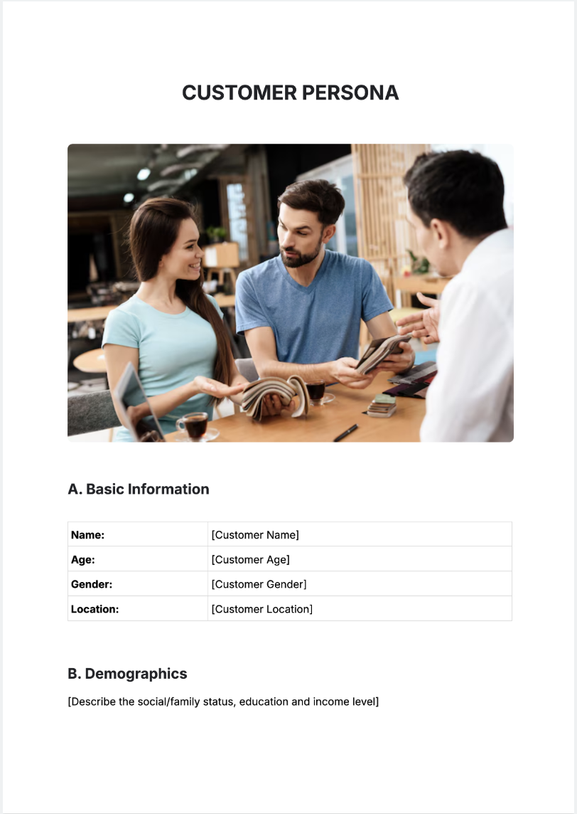 Free AI Customer Persona Generator, Customer Persona Maker Online Tool