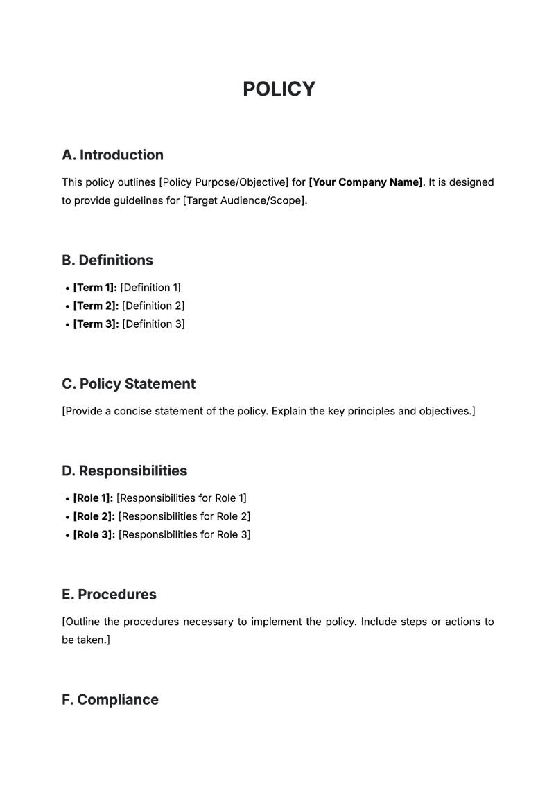Free AI Policy Generator, Free Policy Maker Online Tool