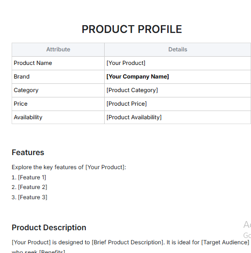Free AI Product Profile Generator, Free Product Profile Maker Online Tool