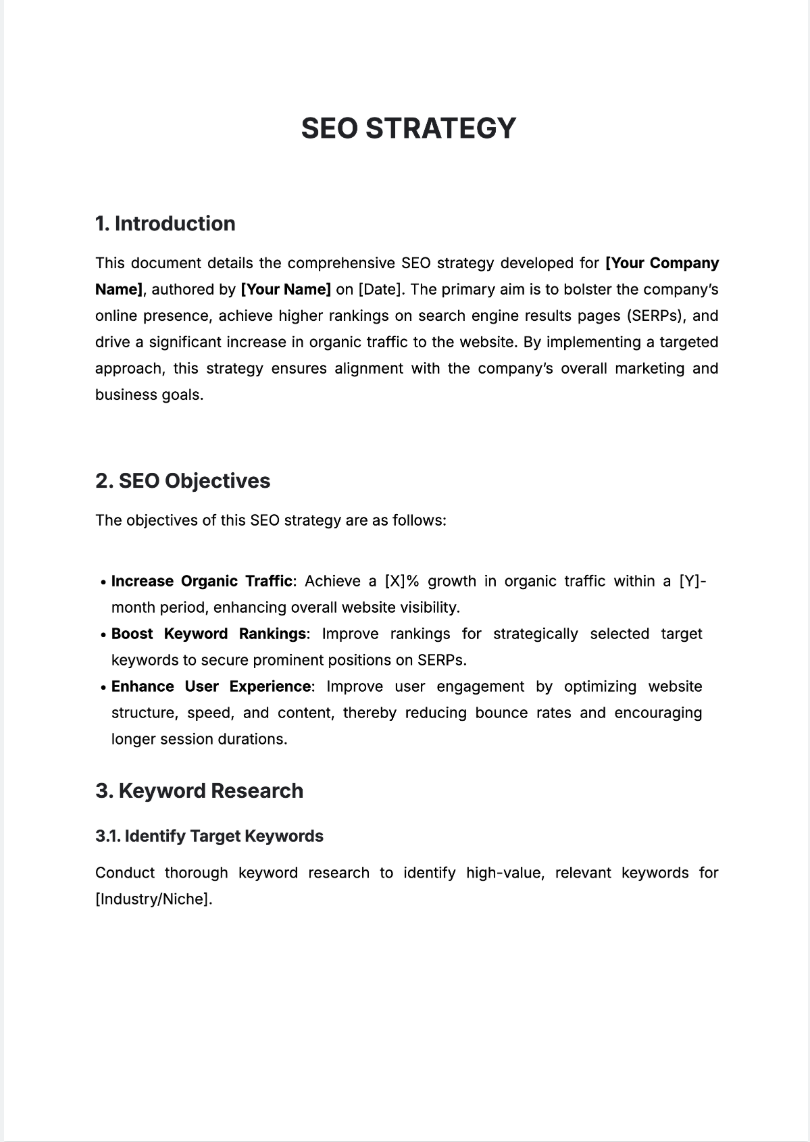 Free AI SEO Strategy Generator, Free SEO Strategy Maker Online Tool