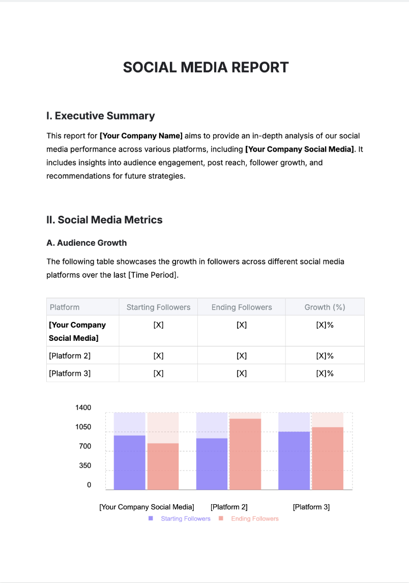 Free AI Social Media Report Generator, Social Media Report Maker Online Tool