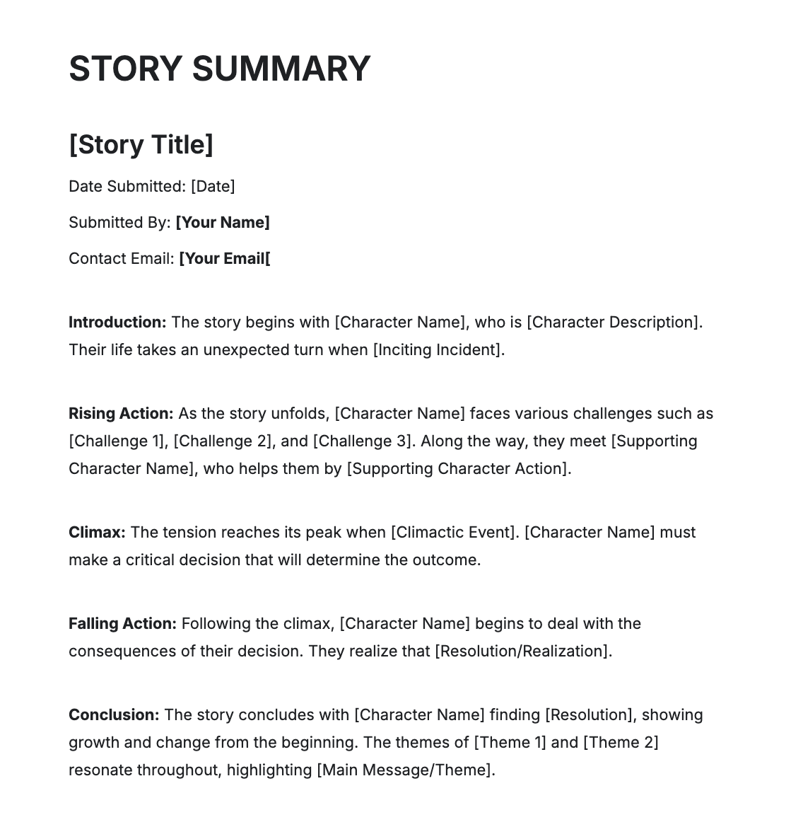 Free AI Story Summary Generator, Free Story Summary Maker Online Tool