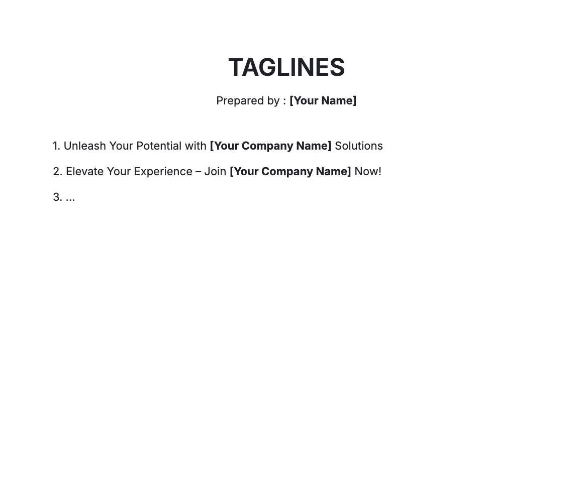 Free AI Tagline Generator, Free Tagline Maker Online Tool