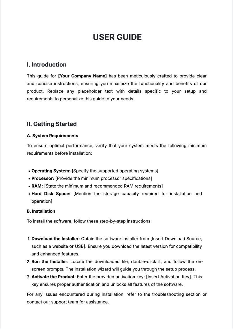 Free AI User Guide Generator, Free User Guide Maker Online Tool