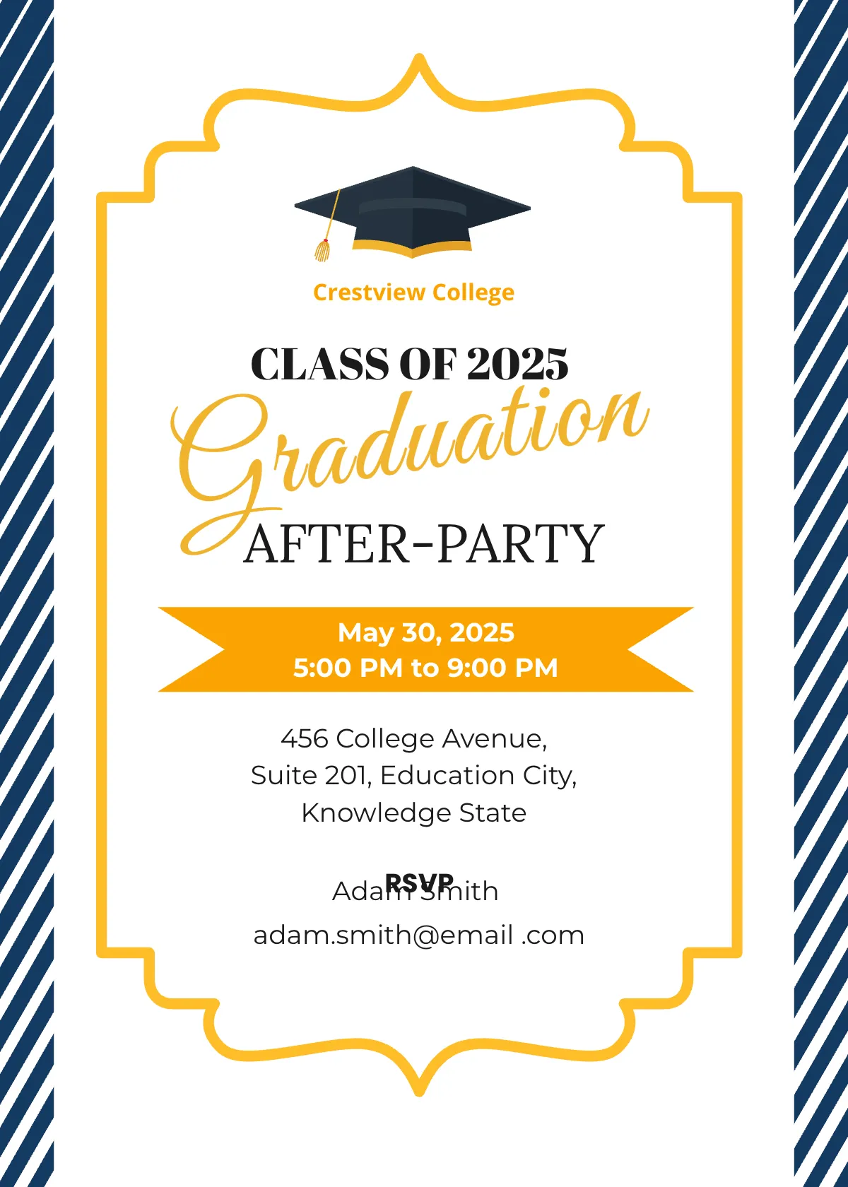 Free Graduation Party Invitation Template to Edit Online