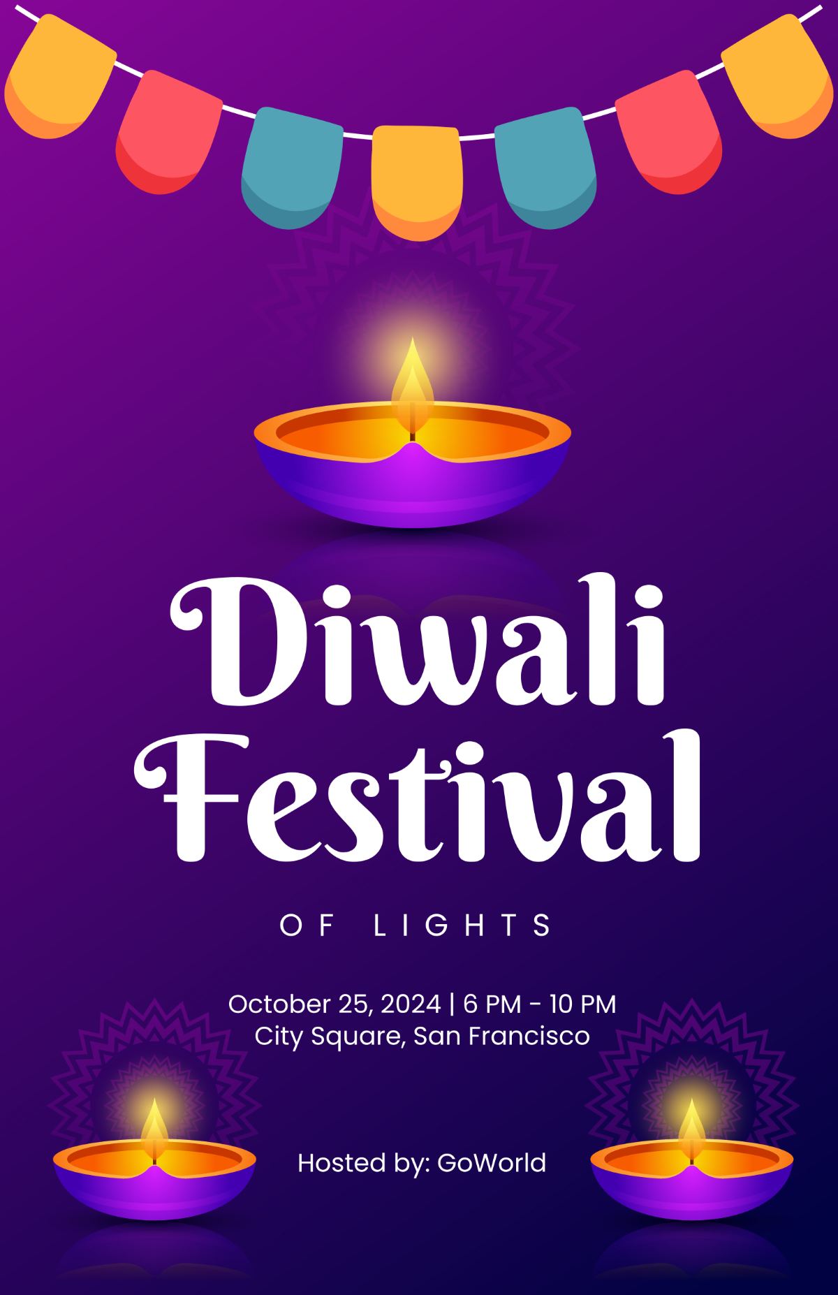 Happy Diwali Festival Template