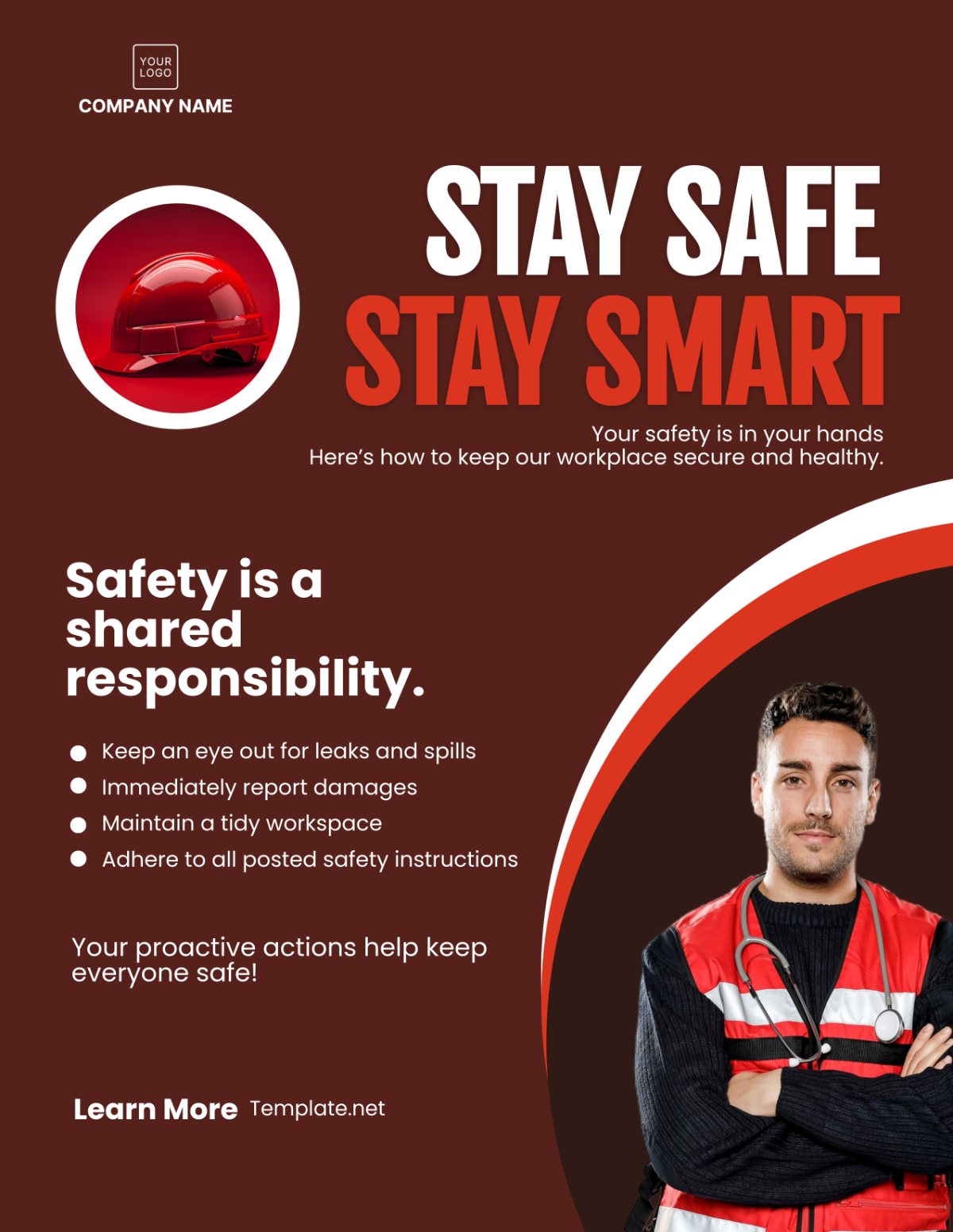 Free Health & Safety Awareness Flyer Template to Edit Online