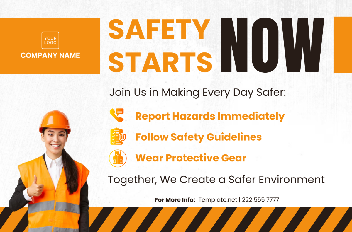 Free Health & Safety Campaign Banner Template to Edit Online