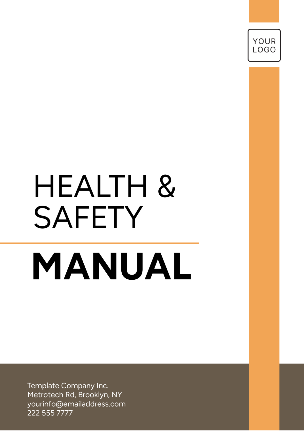 Free Health & Safety Safety Manual Template to Edit Online