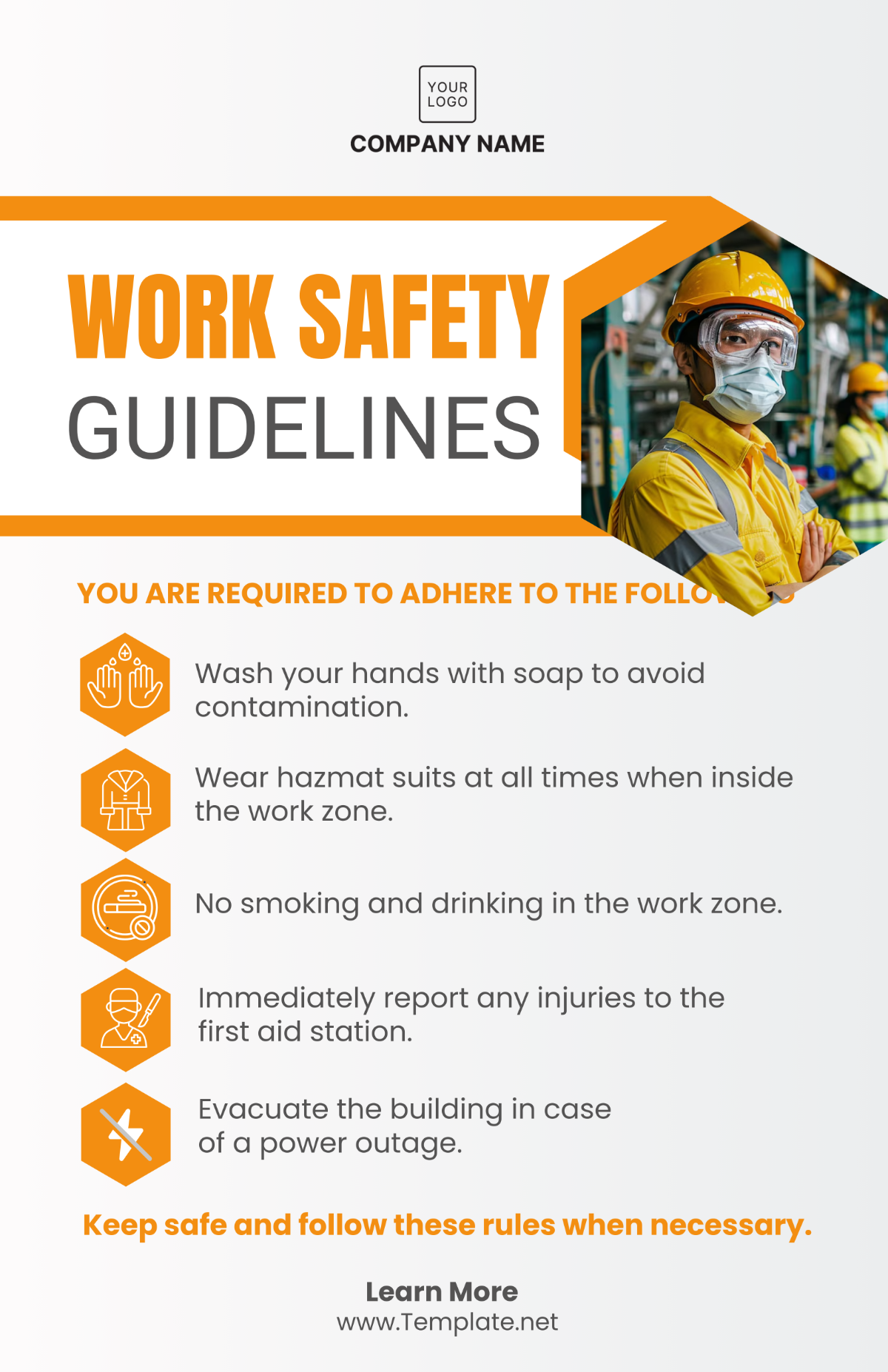 Free Health & Safety Poster Template to Edit Online