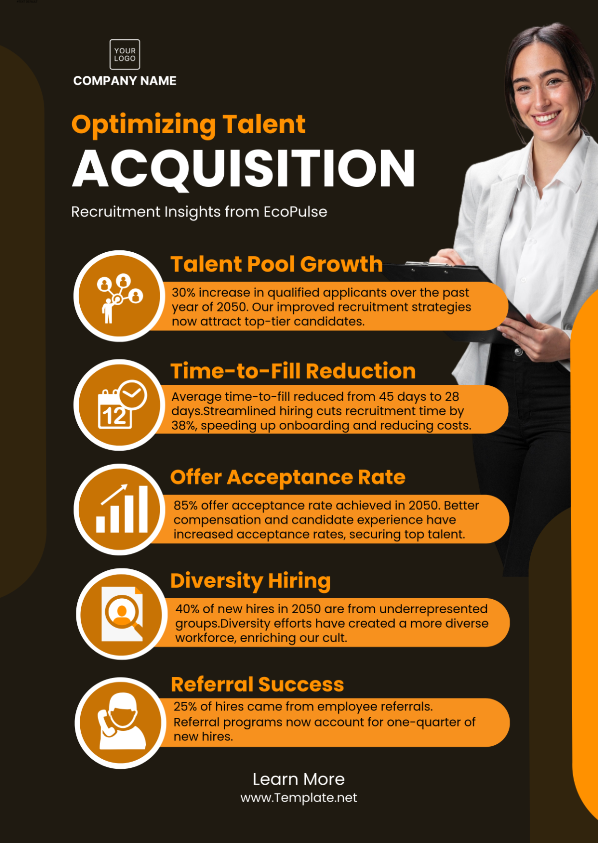 Free HR Infographic Template to Edit Online