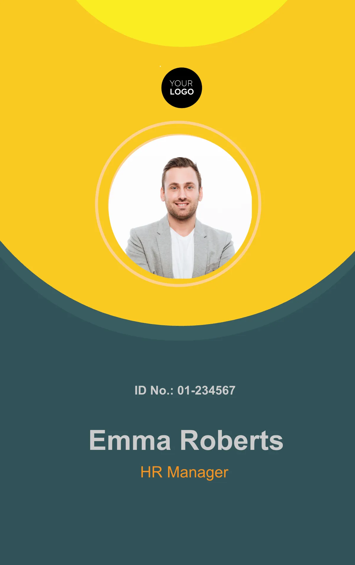 Free HR Manager ID Card Template to Edit Online