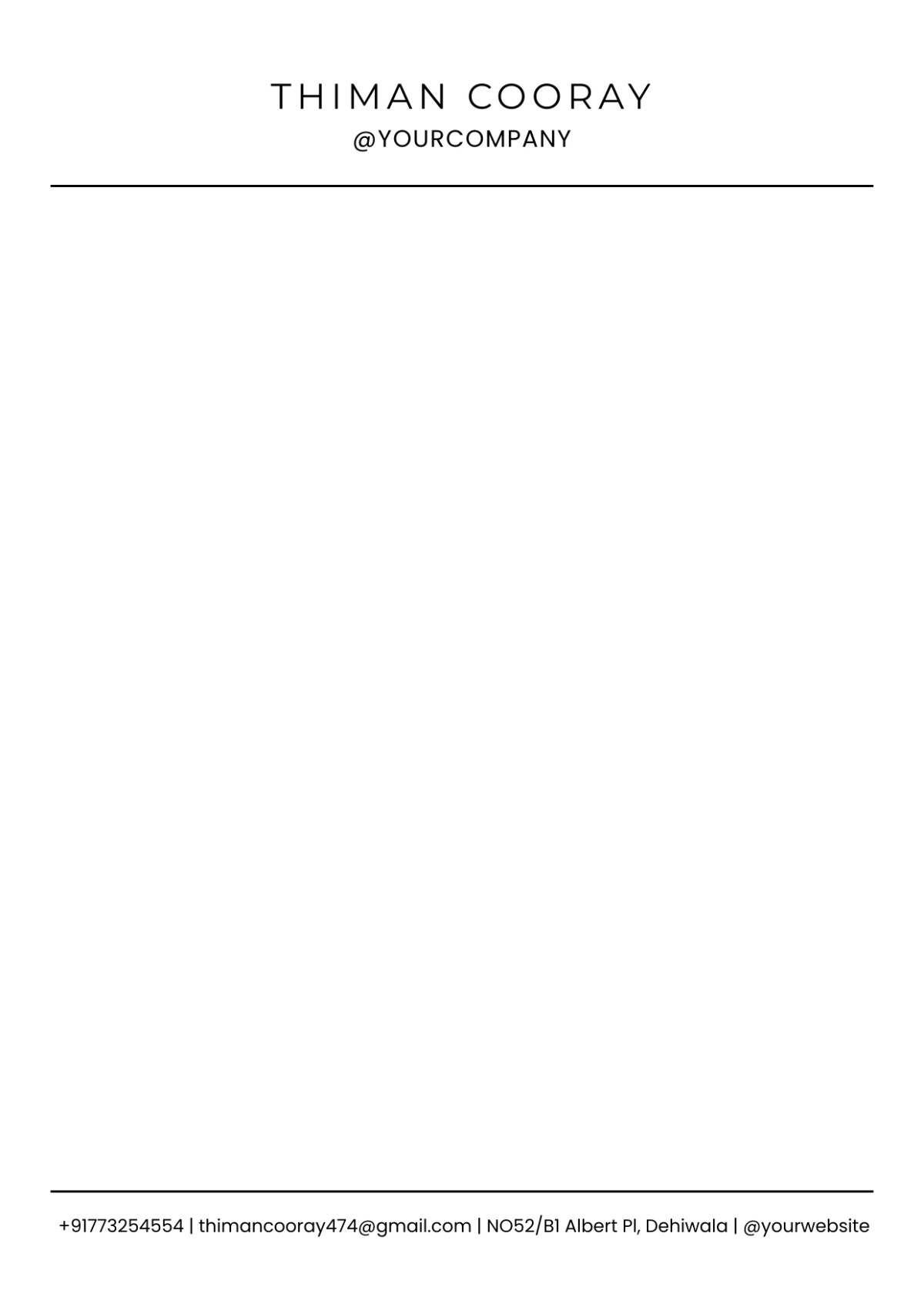 Free Formal Letterhead Design Template to Edit Online