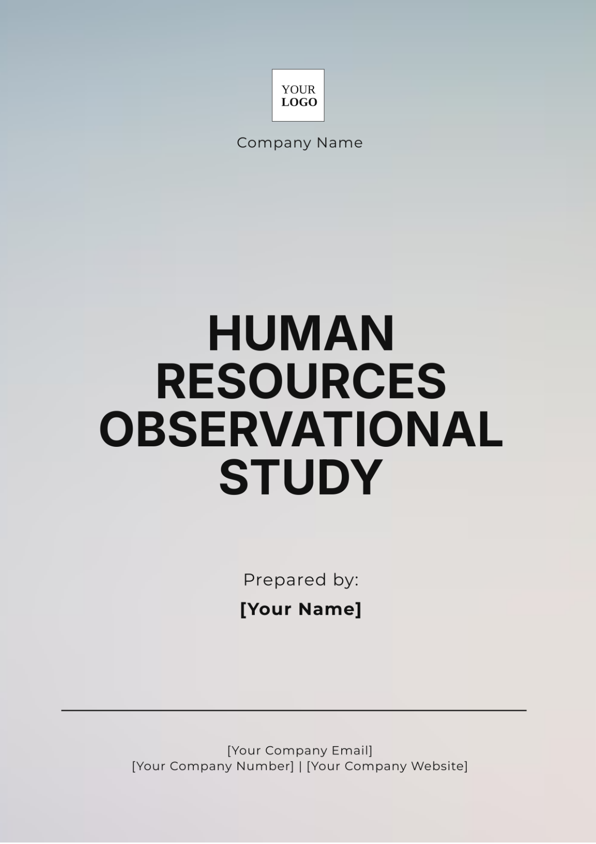 Free Human Resources Observational Study Template to Edit Online