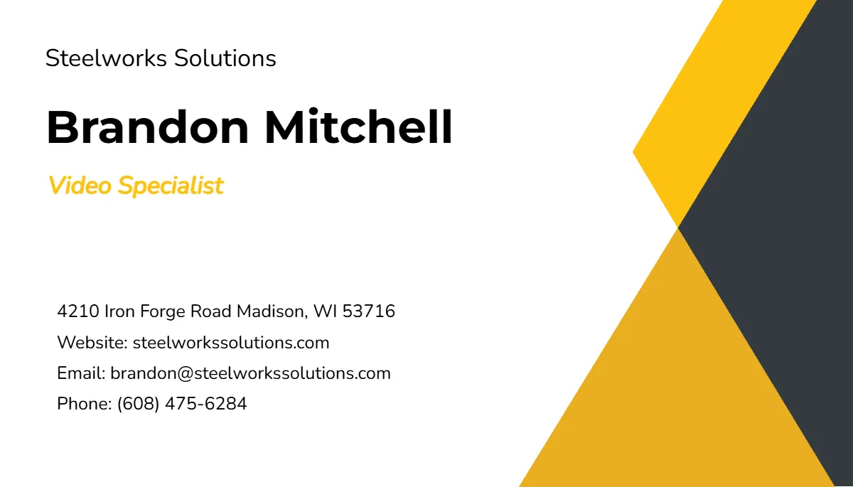 Industrial Design Business Card Template