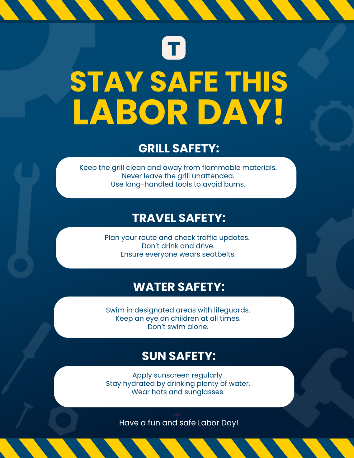Free Labor Day Safety Flyer Template to Edit Online