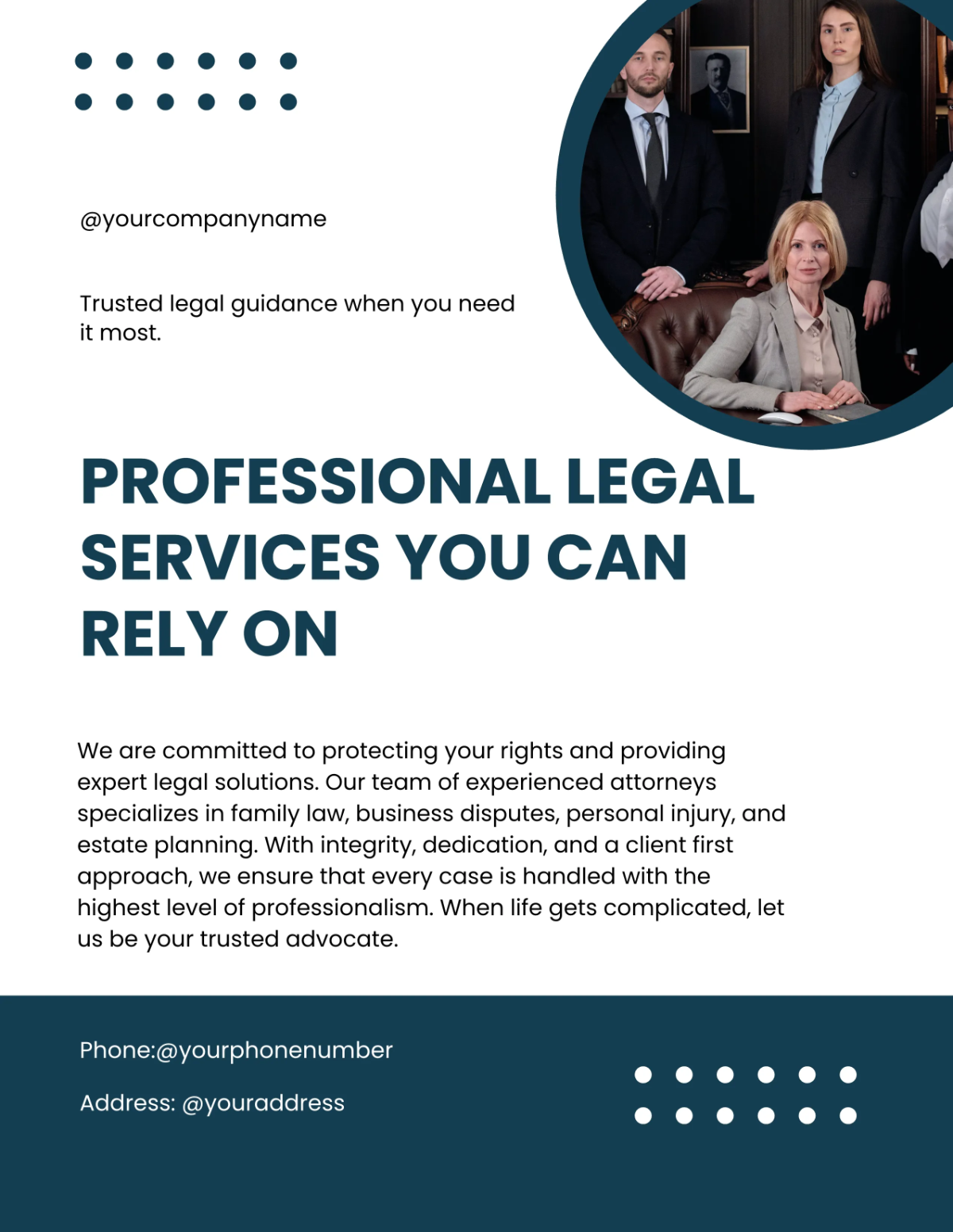 Free Law Firm Legal Flyer Template to Edit Online