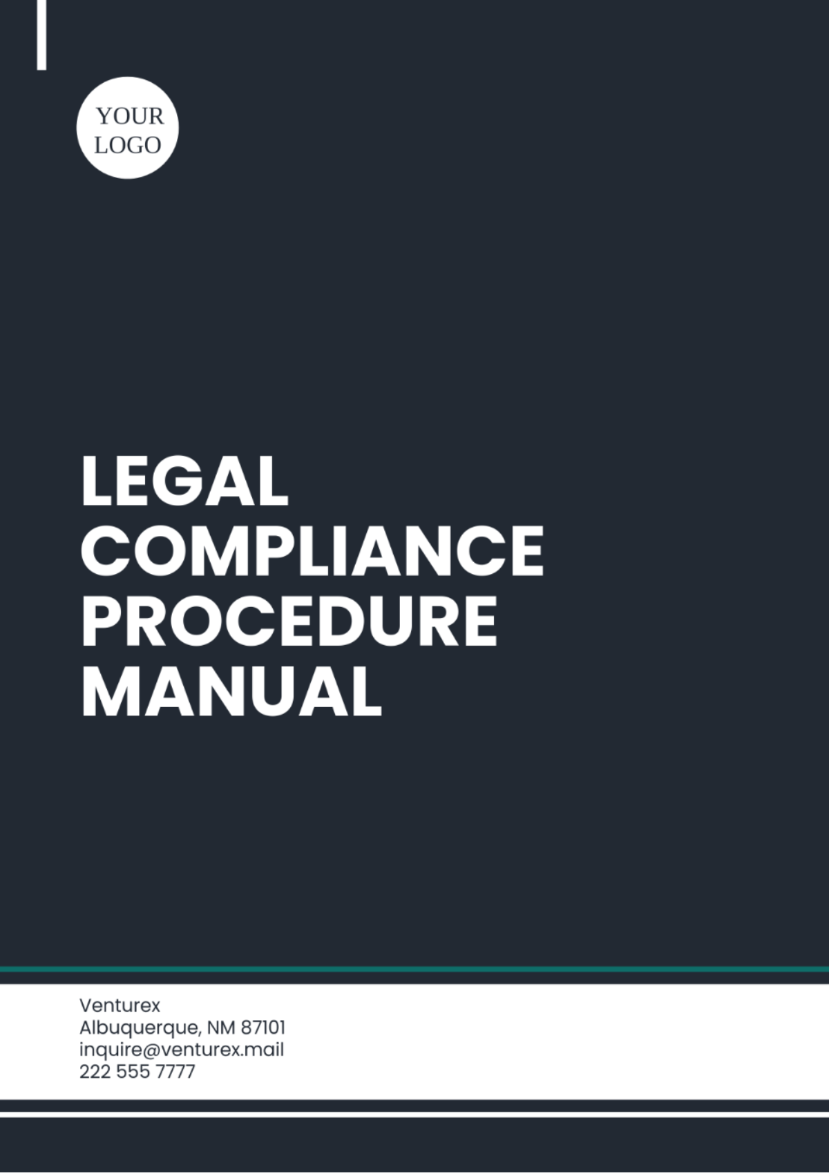 Free Legal Compliance Procedure Manual Template to Edit Online