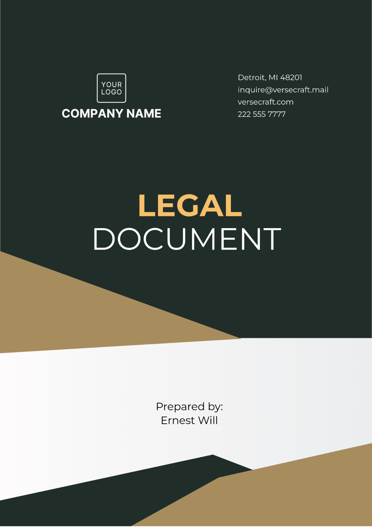 Free Legal Document Template to Edit Online