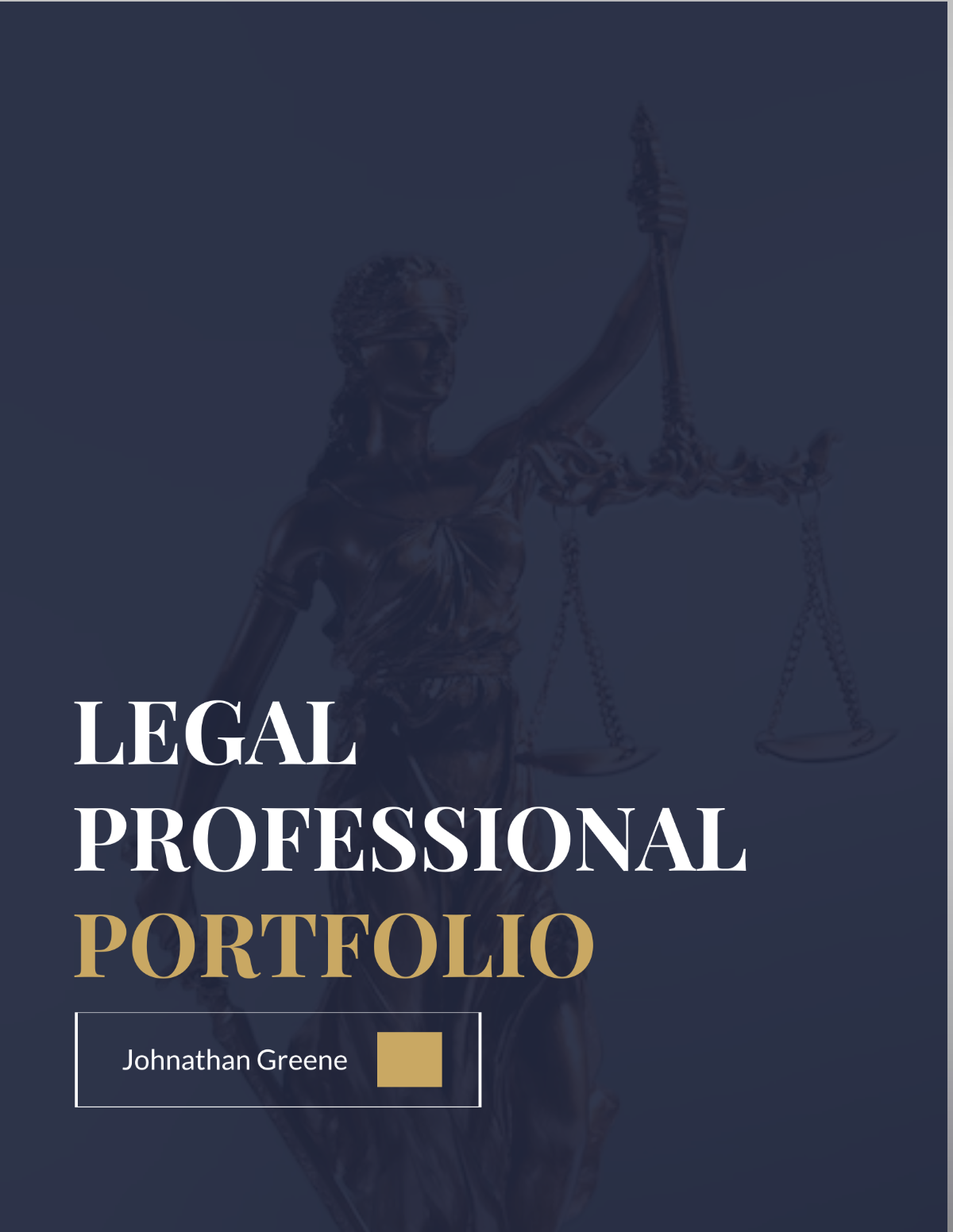 Free Legal Professional Portfolio Template to Edit Online