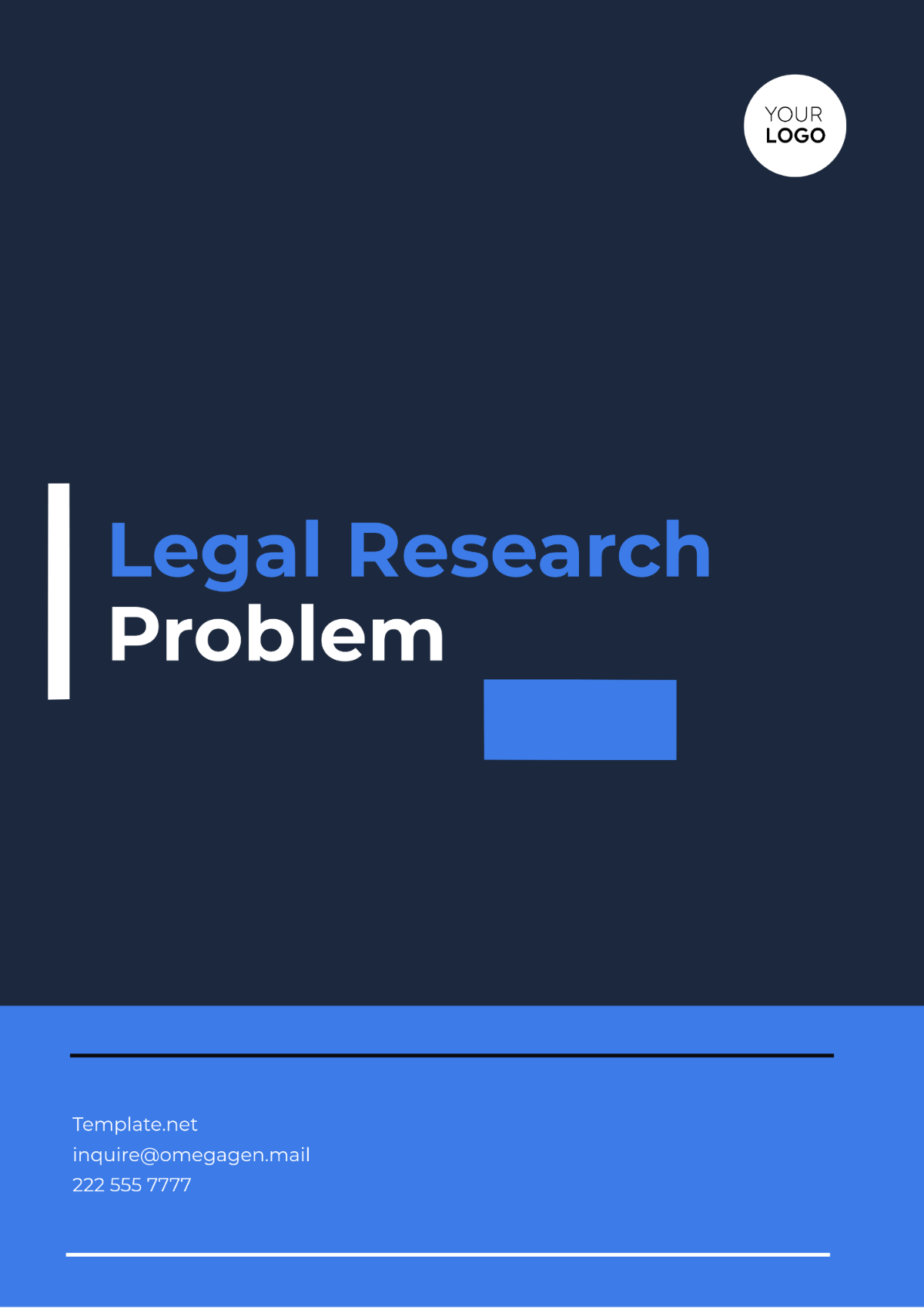 Free Legal Research Problem Template to Edit Online