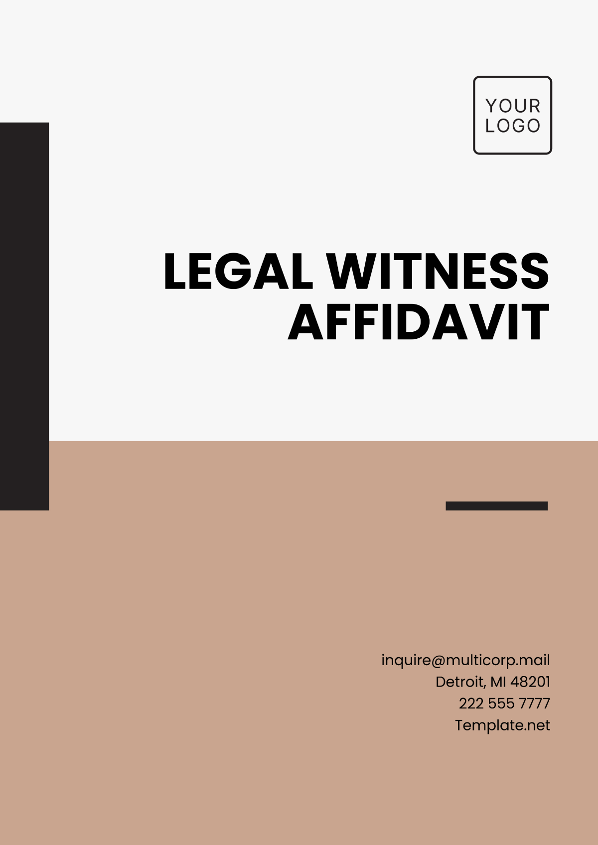 Free Legal Witness Affidavit Template to Edit Online