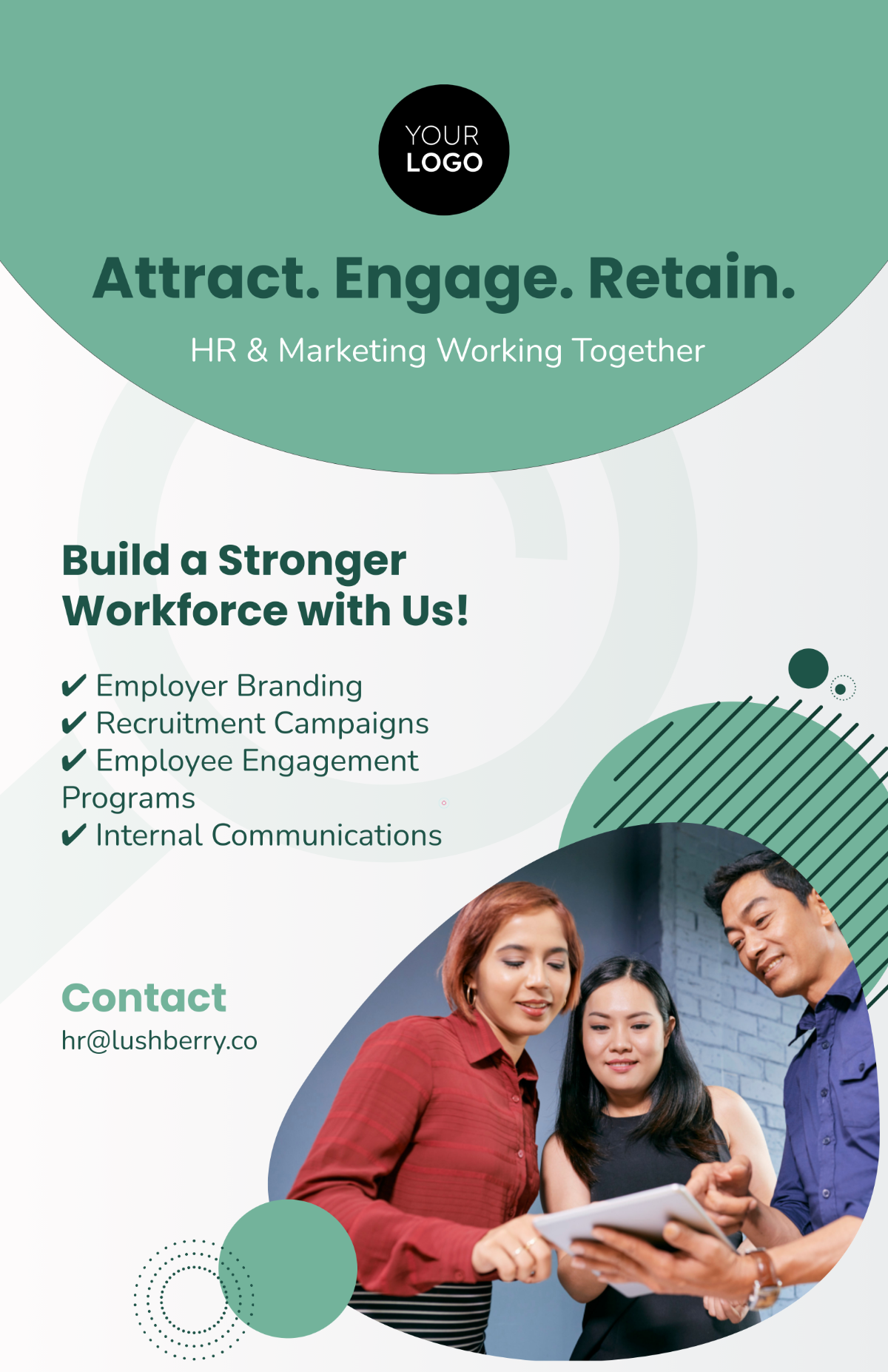 Free Marketing HR Poster Template to Edit Online