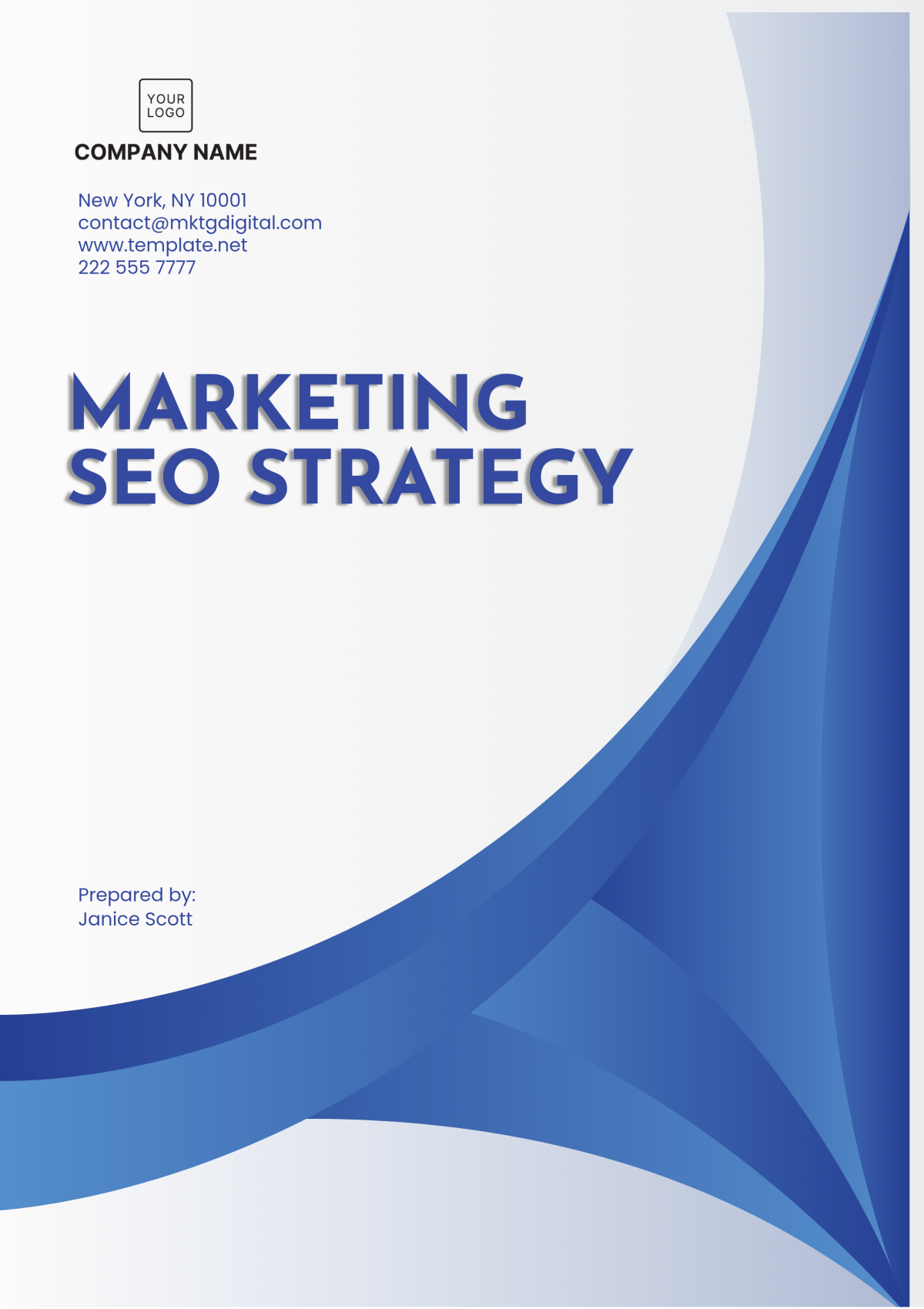Free Marketing SEO Strategy Template to Edit Online