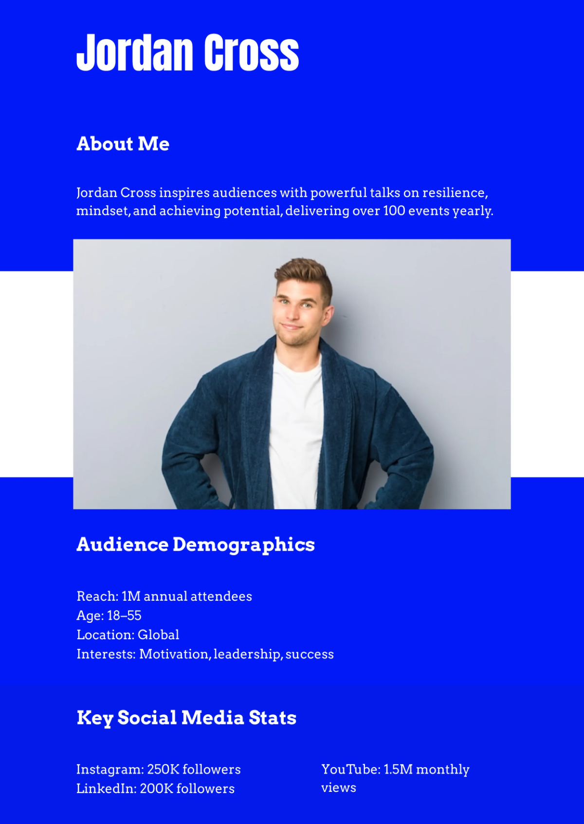 Motivational Speaker Press Kit (EPK) Template