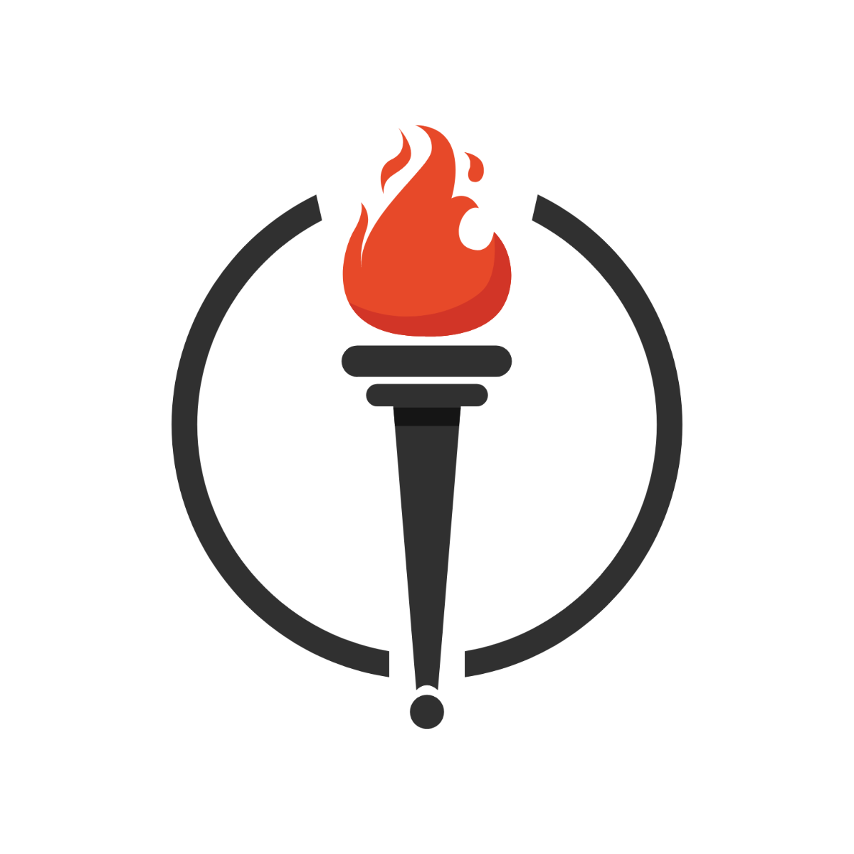 Olympic Torch Icon Template