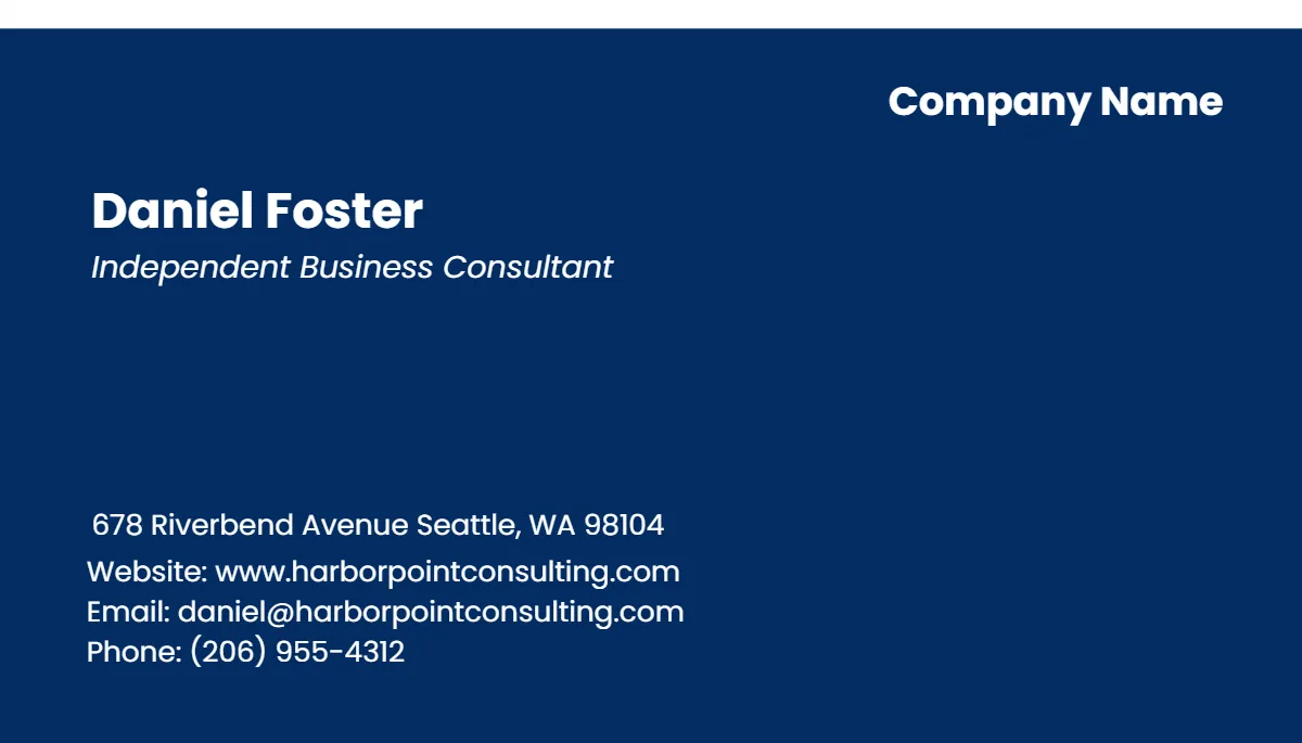 Free Personal Business Card Template to Edit Online