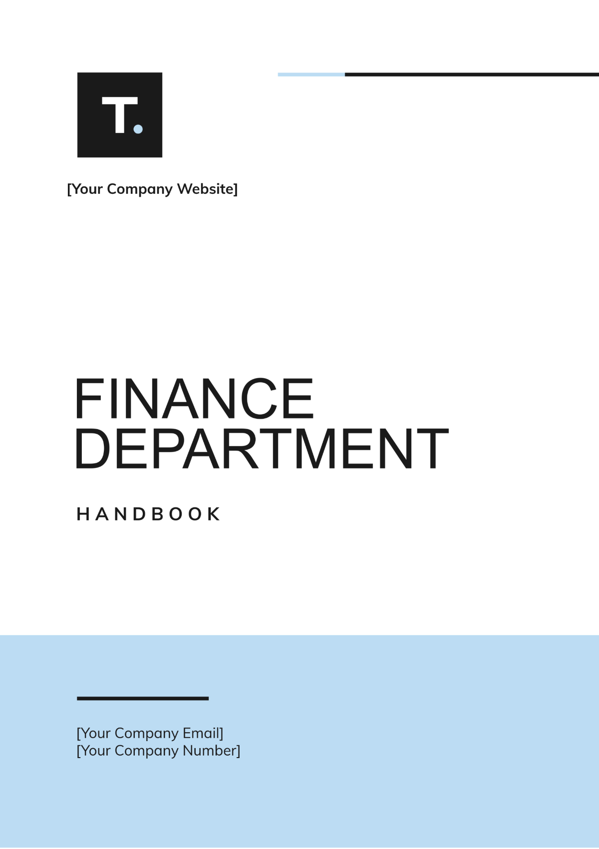 Free Printable Finance Department Handbook Template to Edit Online