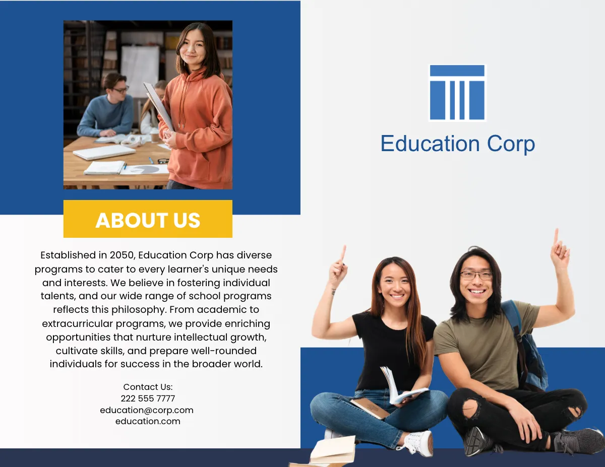 Free School Program-Specific Brochure Template to Edit Online