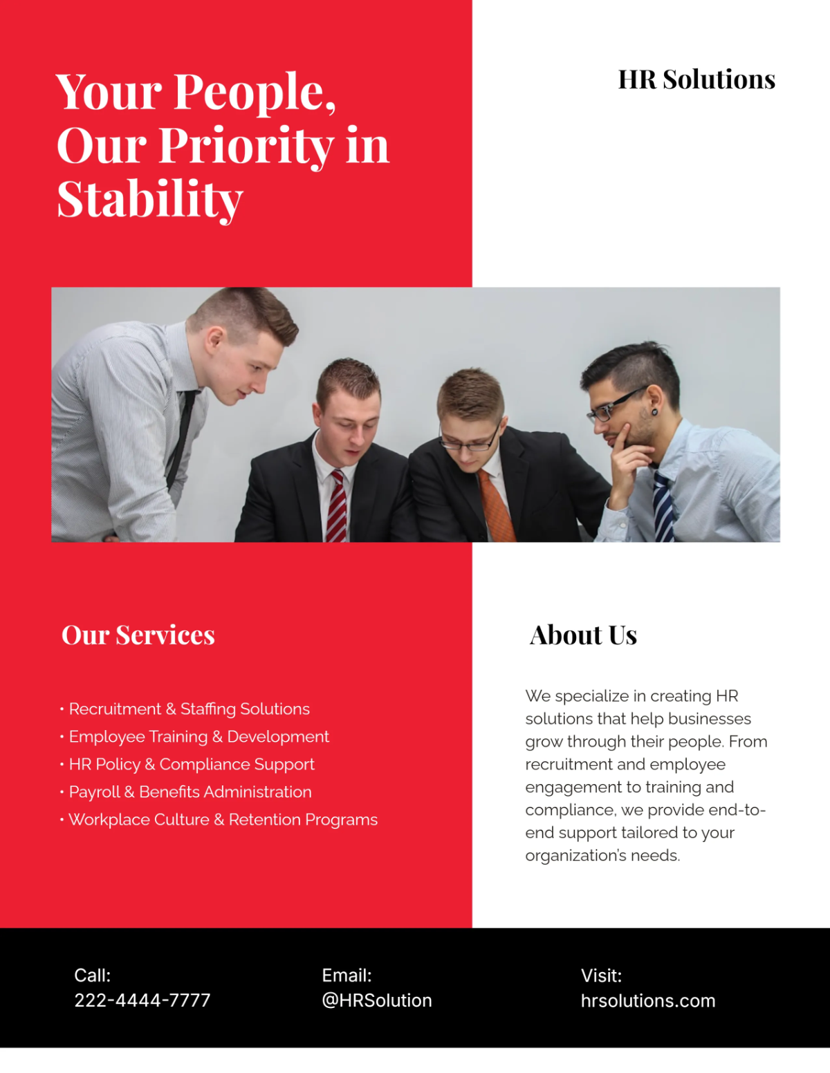 Free Simple HR Flyer Template to Edit Online