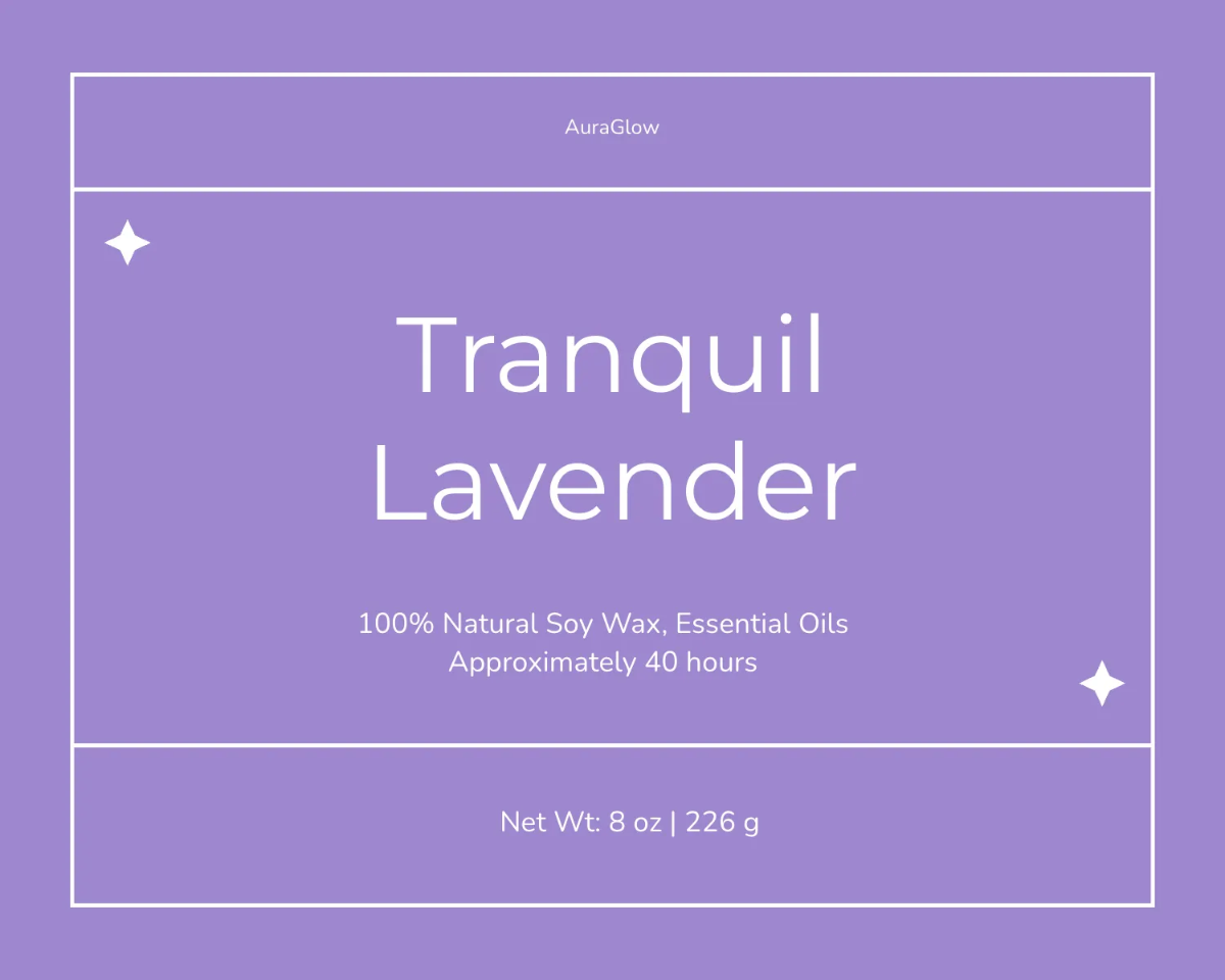 Free Soy Labels Candle Template