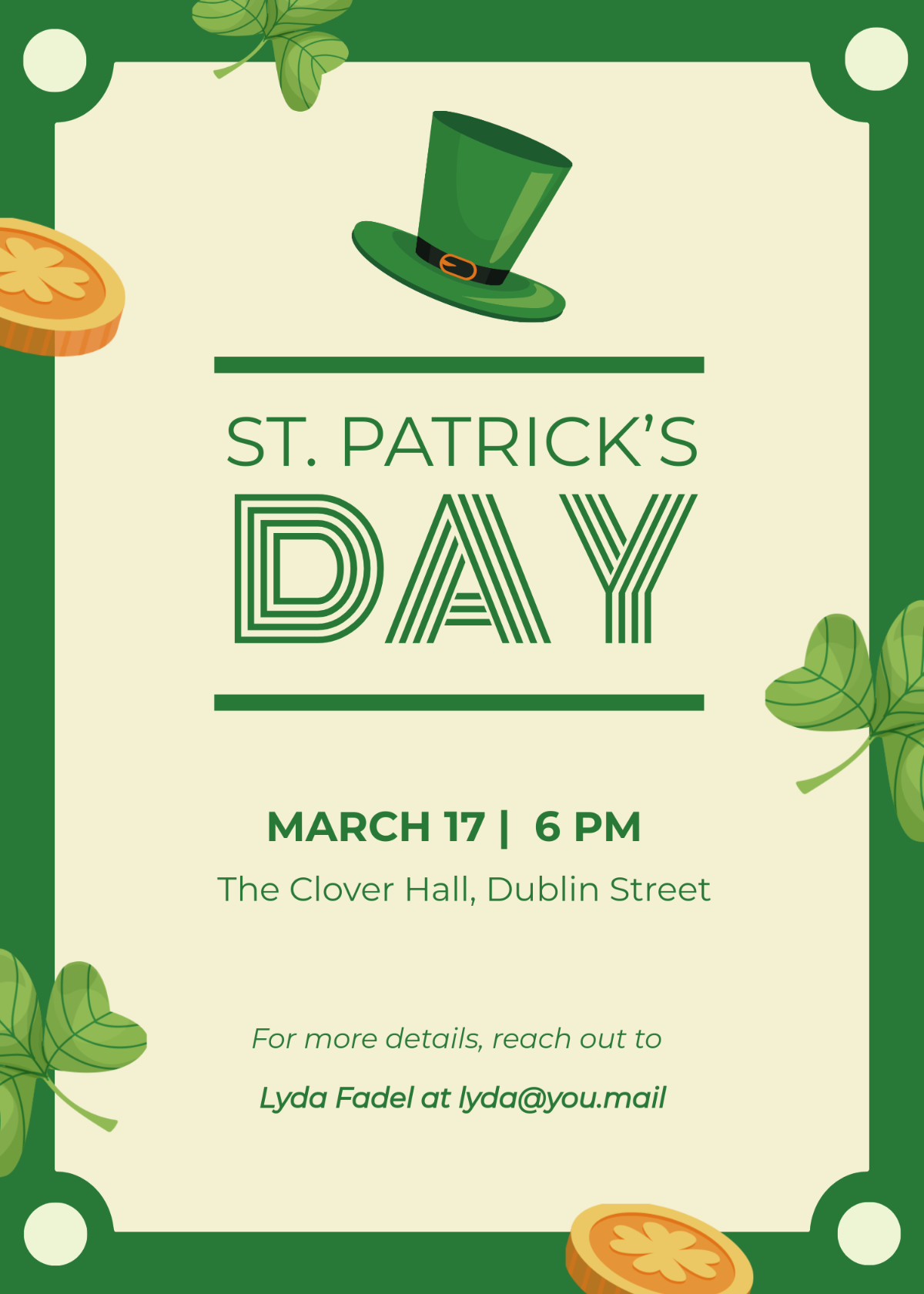 St. Patrick's Day Invitation Template