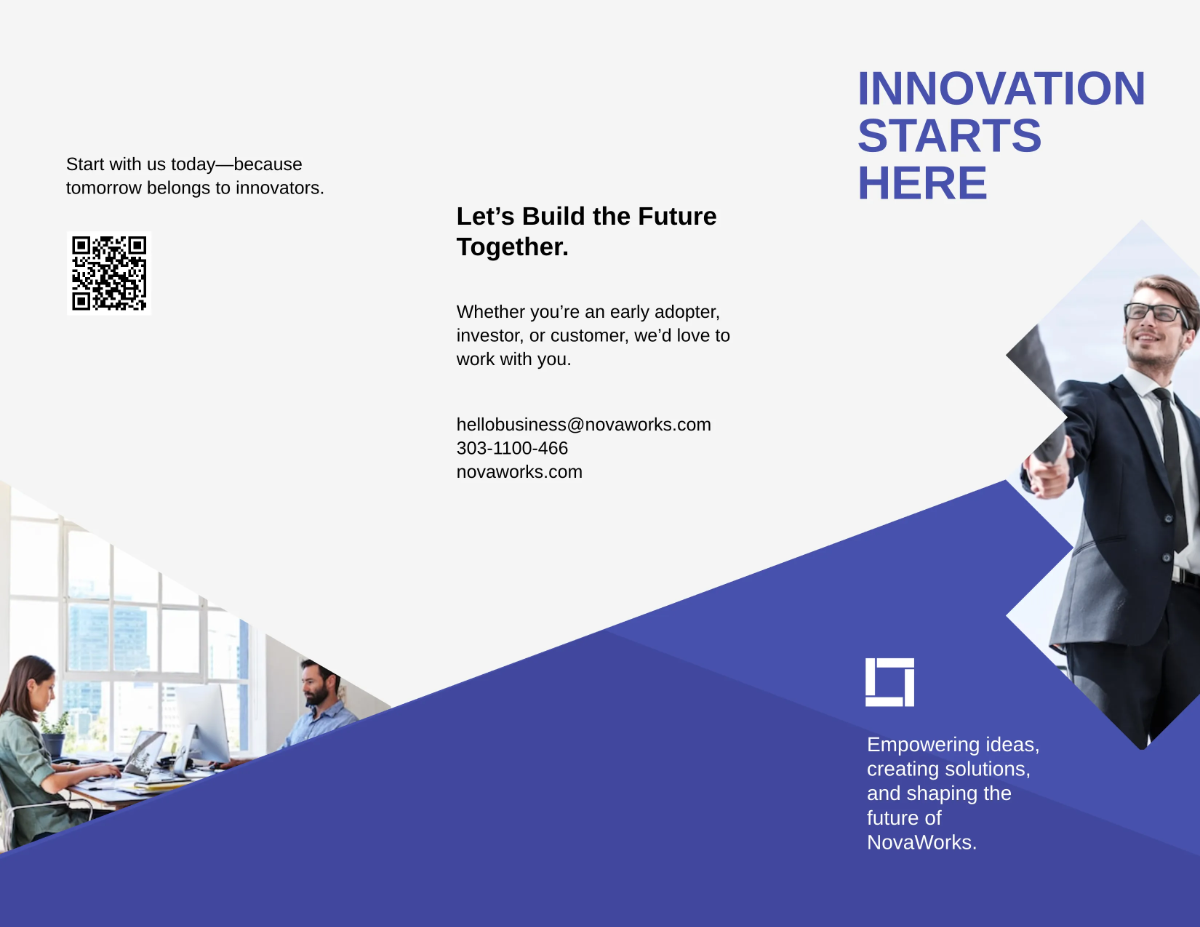 Free Startup Business Tri-Fold Brochure Template to Edit Online