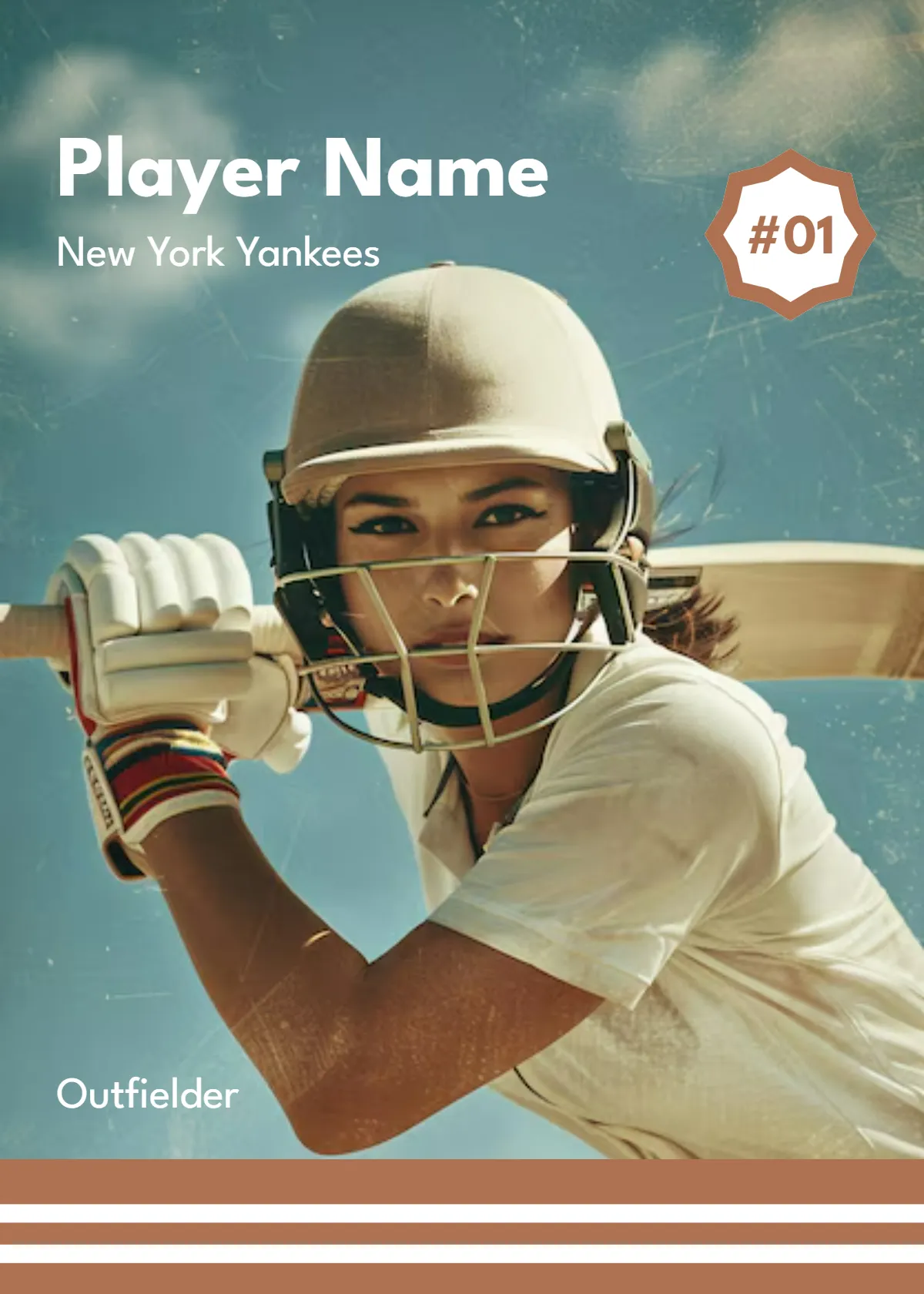 Vintage Cricket Card Template