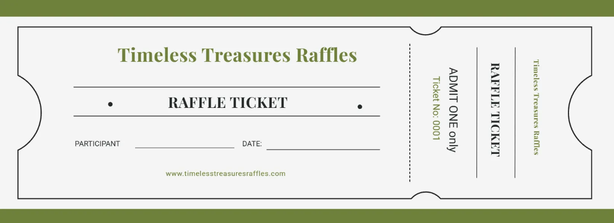 Free Vintage Raffle Ticket Template to Edit Online