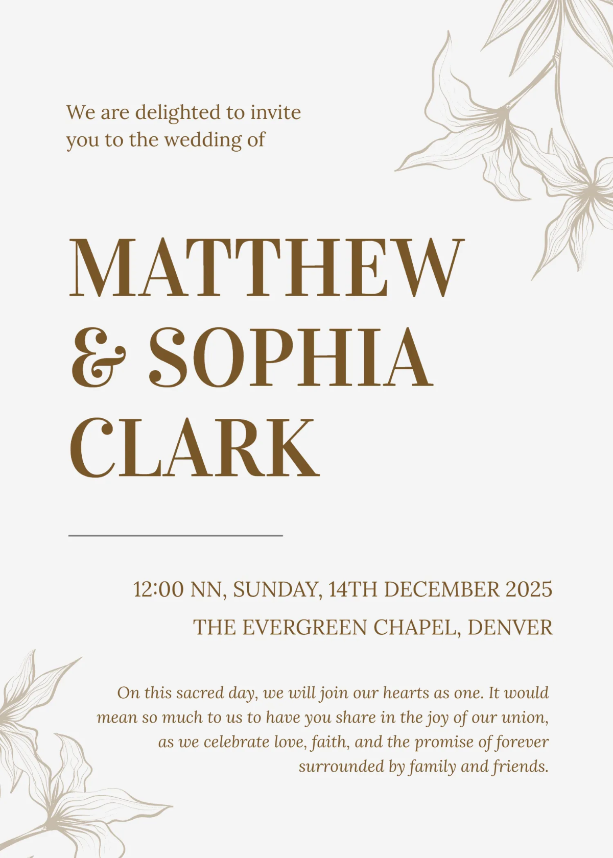 Free Vintage Wedding Invitation Template