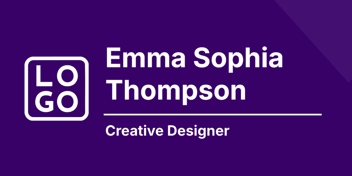 Violet Cute Name Tag Template